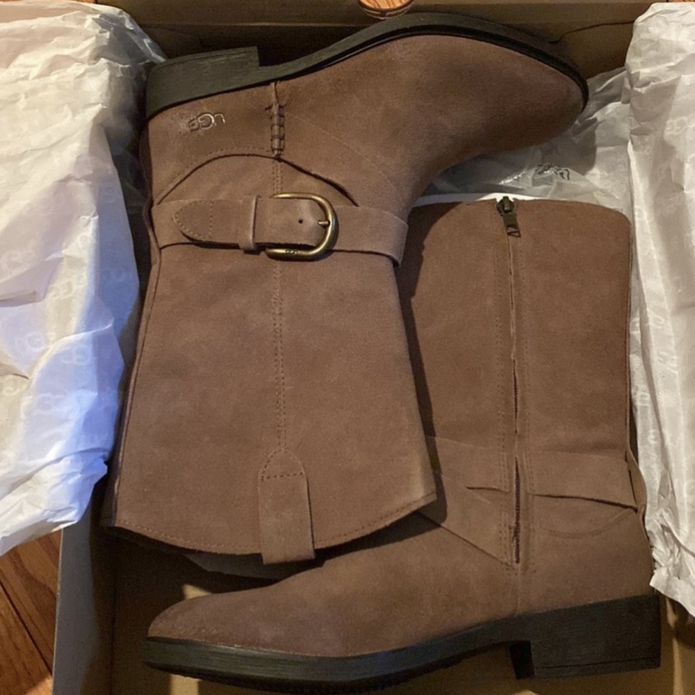 UGG Tan Suede Ankle Boots